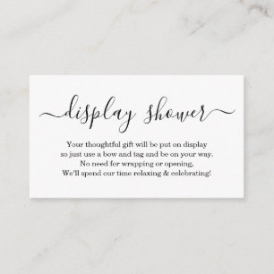 Carte D'accompagnement Insertion de douche d'affichage moderne pour invit