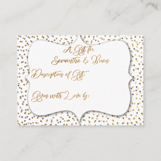 Carte D'accompagnement Insertion de douche d'affichage personnalisée (Dos)