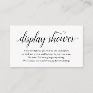 Carte D'accompagnement Insertion de douche d'affichage pour l'invitation