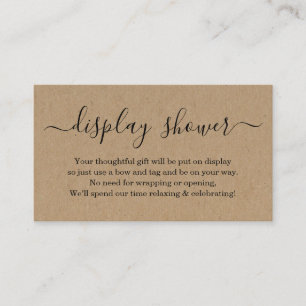 Carte D'accompagnement Insertion de douche d'affichage pour l'invitation 