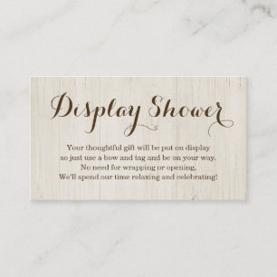 Carte D'accompagnement Insertion de douche d'affichage pour l'invitation