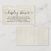 Carte D'accompagnement Insertion de douche d'affichage rustique pour invi (Devant / Derrière)