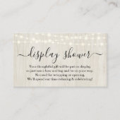 Carte D'accompagnement Insertion de douche d'affichage rustique pour invi (Devant)