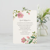 Carte D'accompagnement Insertion de Mariage de bouquet transparent (Debout devant)