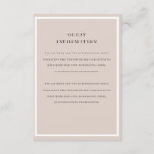 Carte D'accompagnement Insertion de Mariage de superposition brossée (Devant)