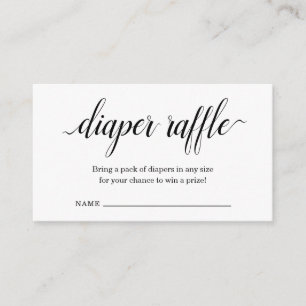 Carte D'accompagnement Insertion de tombola de couche-culotte pour