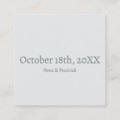 Carte D'accompagnement Insertion de vigne florale terrestre (Dos)