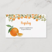 Carte D'accompagnement Insertion d'un registre d'orange sucré (Devant)