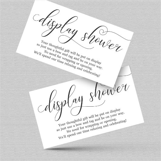 Carte D'accompagnement Insertion élégante de douche d'affichage pour l'in