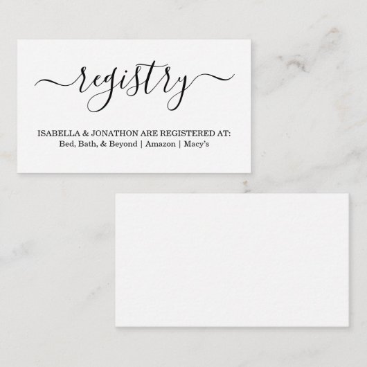 Carte D'accompagnement Insertion/fermeture de registre rustique pour invi (Devant / Derrière)