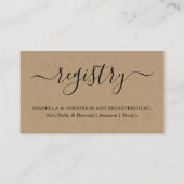 Carte D'accompagnement Insertion/fermeture de registre rustique pour invi (Devant)