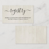 Carte D'accompagnement Insertion/fermeture de registre rustique pour invi (Devant / Derrière)