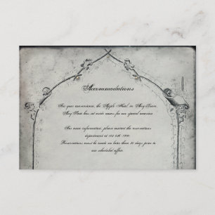 Carte D'accompagnement Insertion gothique de mariage de treillis de rose