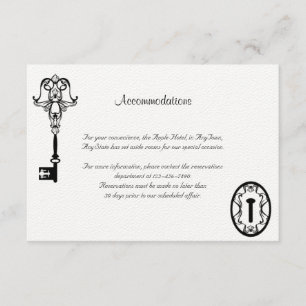 Carte D'accompagnement Insertion principale noire et blanche de mariage