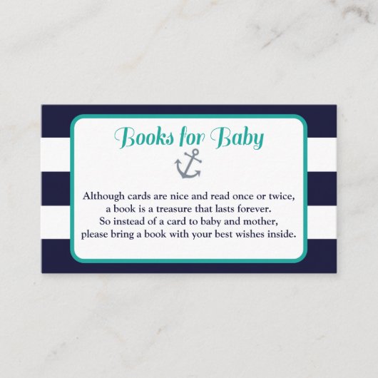 Carte D'accompagnement Insertions de demande de livres nautiques (Devant)