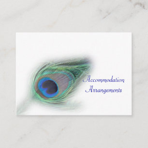 Carte D'accompagnement inserts d'hébergement de paon