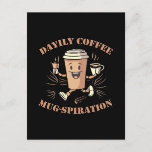 Carte D'accompagnement Inspiration quotidienne de tasse de café
