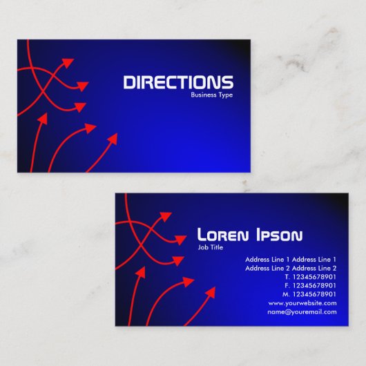 Carte D'accompagnement Instructions - Bleu illuminé (Devant / Derrière)