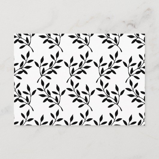 Carte D'accompagnement Instructions de calligraphie noire simple Insertio (Dos)