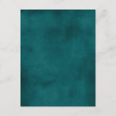 Carte D'accompagnement Instructions de mariage à l'aquarelle bleu-vert de (Dos)