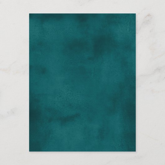 Carte D'accompagnement Instructions de mariage à l'aquarelle sarcelle de (Dos)