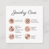 Carte D'accompagnement Instructions de soin de bijoux pour entreprise Mer (Devant)