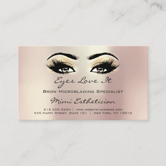 Carte D'accompagnement Instructions de soins postérieurs Lashes Extension (Devant)