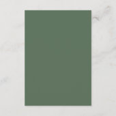 Carte D'accompagnement Instructions d'entretien de produit rustique vert (Dos)