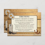 Carte D'accompagnement Instructions du mariage et hébergement (Devant / Derrière)