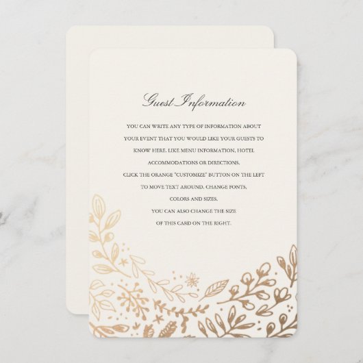 Carte D'accompagnement Instructions/fiche d'information sur les fleurs de (Devant / Derrière)