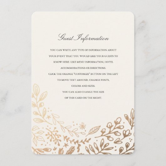 Carte D'accompagnement Instructions/fiche d'information sur les fleurs de (Devant)