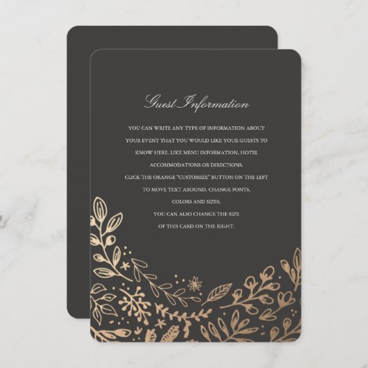 Carte D'accompagnement Instructions/fiche d'information sur les fleurs de (Devant / Derrière)