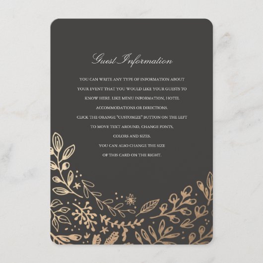 Carte D'accompagnement Instructions/fiche d'information sur les fleurs de (Devant)