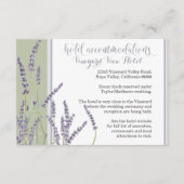 Carte D'accompagnement Instructions pour la conduite d'hôtel Script de la (Dos)