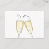 Carte D'accompagnement Instructions pour toast au champagne (Devant)