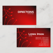 Carte D'accompagnement Instructions - Rouge illuminé (Devant / Derrière)