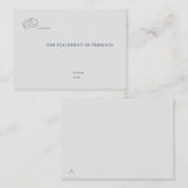 Carte D'accompagnement Interlocking Rings- Minimalist Wedding Enclosure (Devant / Derrière)