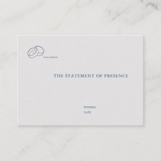 Carte D'accompagnement Interlocking Rings- Minimalist Wedding Enclosure