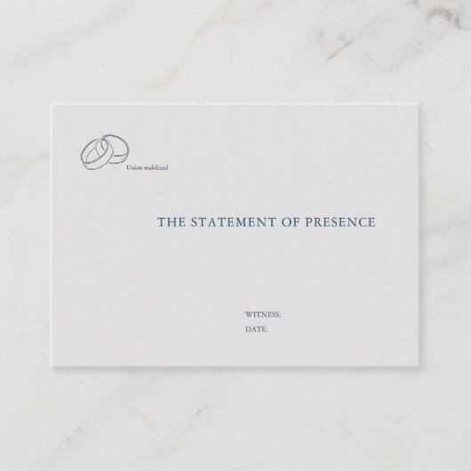 Carte D'accompagnement Interlocking Rings- Minimalist Wedding Enclosure (Devant)