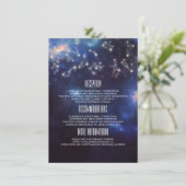 Carte D'accompagnement Invité d'informations sur le Mariage Constellation (Debout devant)