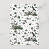Carte D'accompagnement Irish Green Floral Skuls Site Mariage QR Code (Dos)