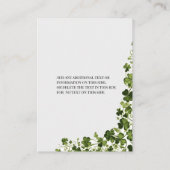 Carte D'accompagnement Irish Stylized Shamrock Leafy Folia QR Code  (Dos)