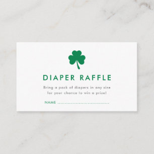 Carte D'accompagnement Irlandais Lucky Charm Diaper Baby shower Raffle
