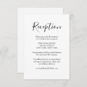 Carte D'accompagnement Isabella Réception de mariage moderne Script (Devant / Derrière)