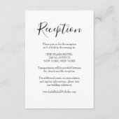 Carte D'accompagnement Isabella Réception de mariage moderne Script (Devant)