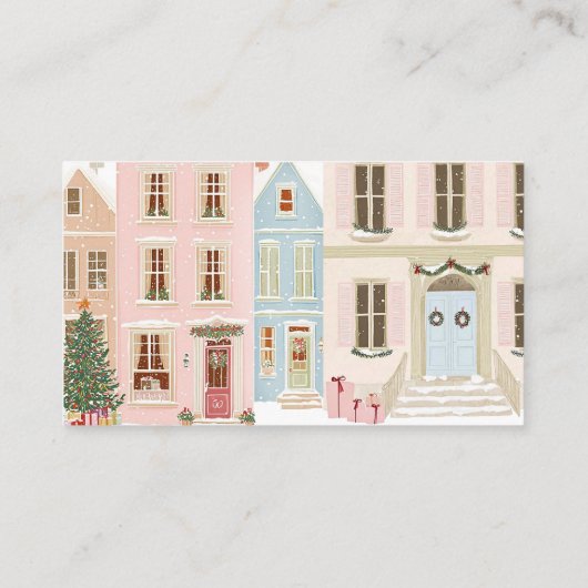 Carte D'accompagnement It takes a Village Pink Houses Diaper raffle (Dos)