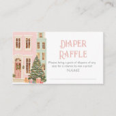 Carte D'accompagnement It takes a Village Pink Houses Diaper raffle (Devant)