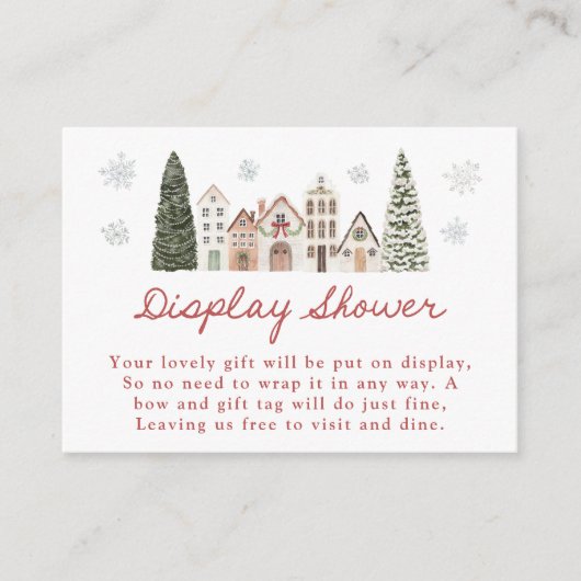 Carte D'accompagnement It Takes a Village Snowflake Display Shower (Devant)
