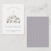 Carte D'accompagnement It Takes A Village Snowy Whimsical Baby Shower (Devant / Derrière)