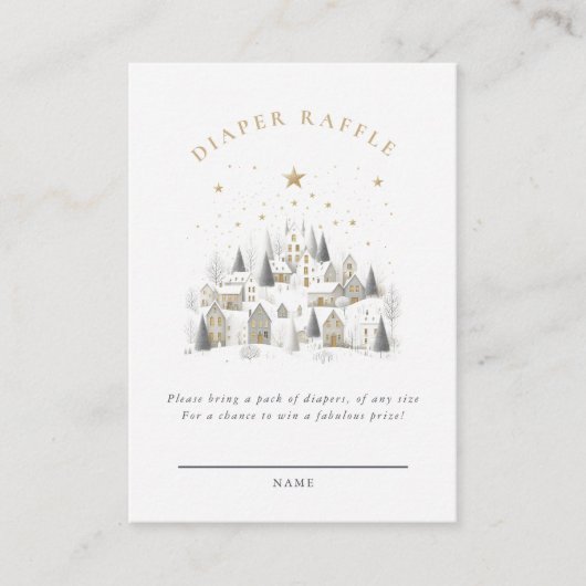 Carte D'accompagnement It Takes A Village Snowy Whimsical Baby Shower (Devant)